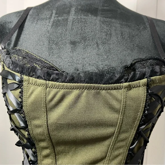 💔SOLD💔CURRENT MOOD Lost Tales Corset Mini Dress Handkerchief Hem Lace Trim - Picture 6 of 14